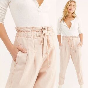 Free People Pale Pinks Pants Margate Small. Color is Misty Rose